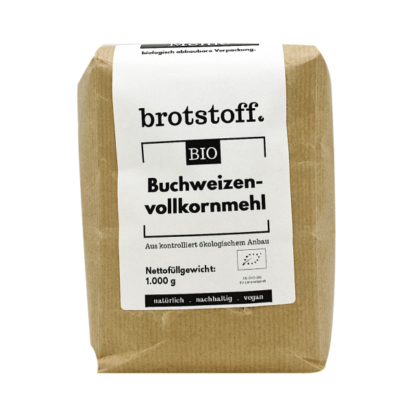 brotstoff - Bio - Buchweizenmehl - Beutel - vorne