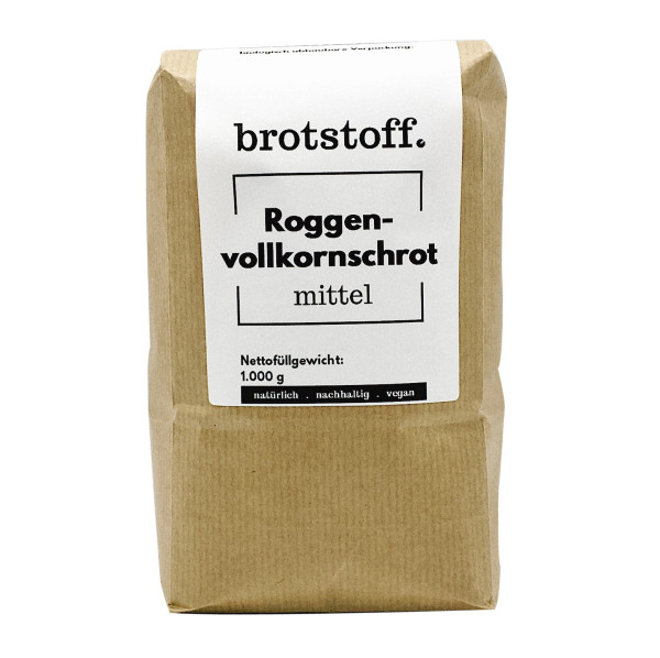 brotstoff - Schrote - Roggenvollkornschrot mittel - kompostierbare Verpackung