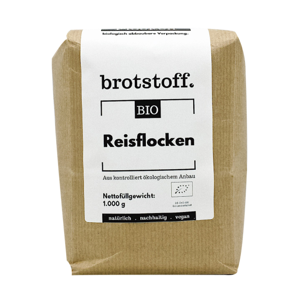 brotstoff - Bio - Reisflocken - Beutel - vorne