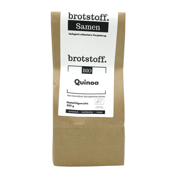 brotstoff - Bio - Quinoa - weiß - Beutel - vorne
